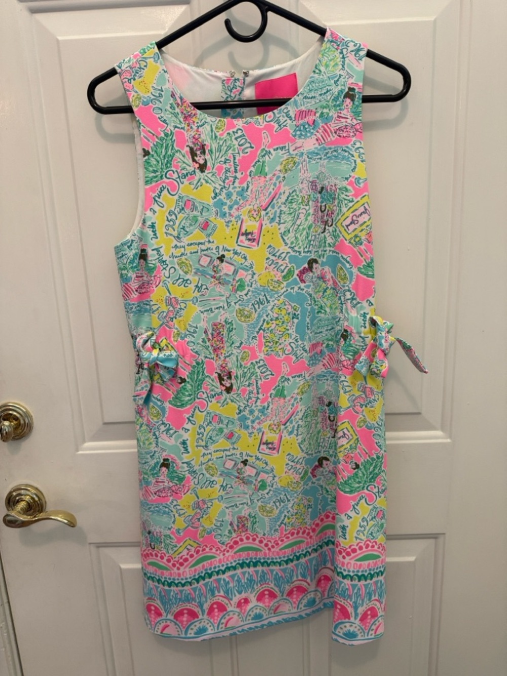 Lilly Pulitzer Sleeveless Shift Dress with 50th anniversary print